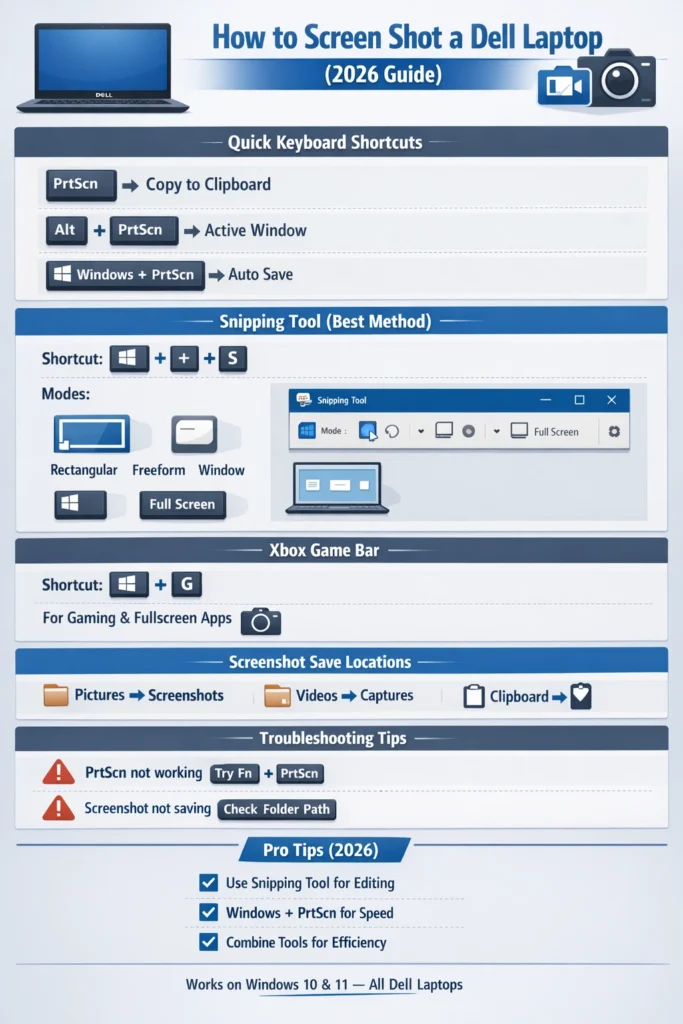 How to screen shot a dell laptop