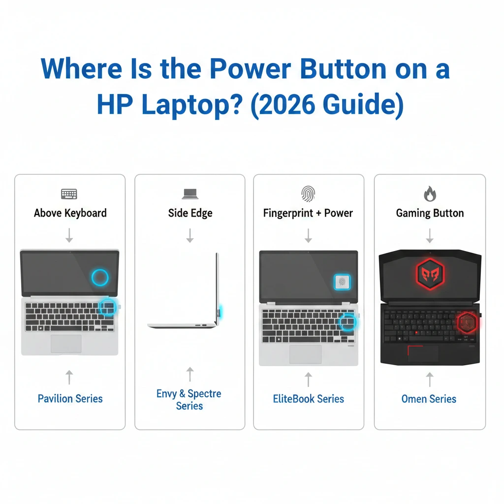 Where is the power button on a hp laptop (2)