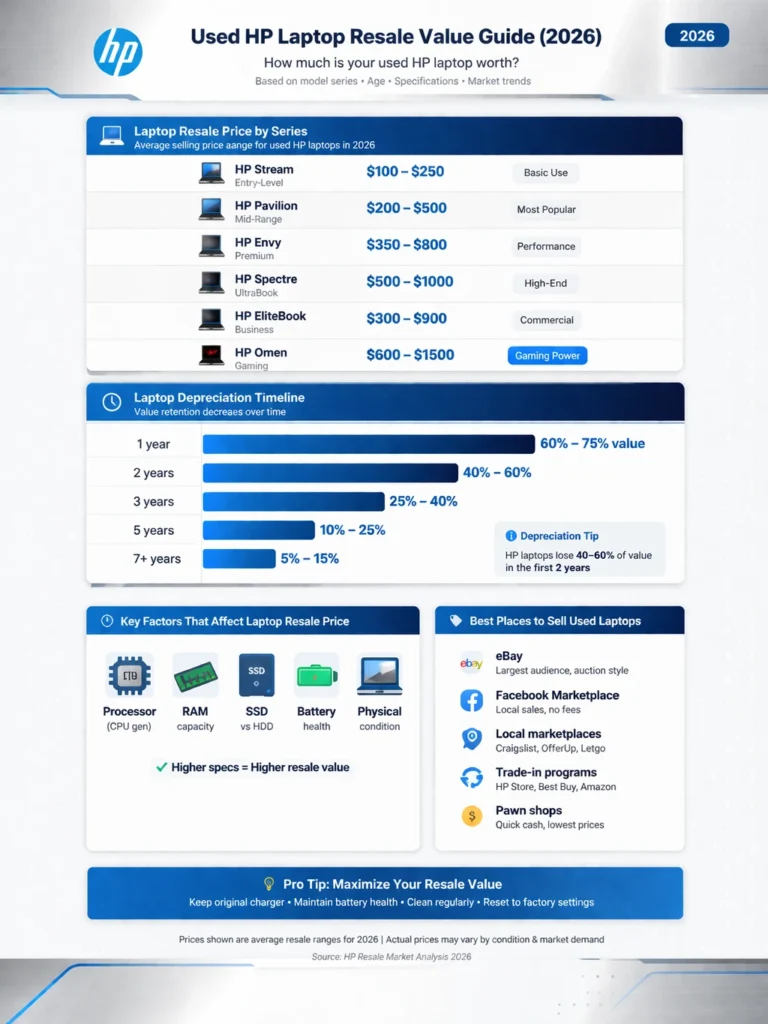 How much can i sell a used hp laptop for (1)