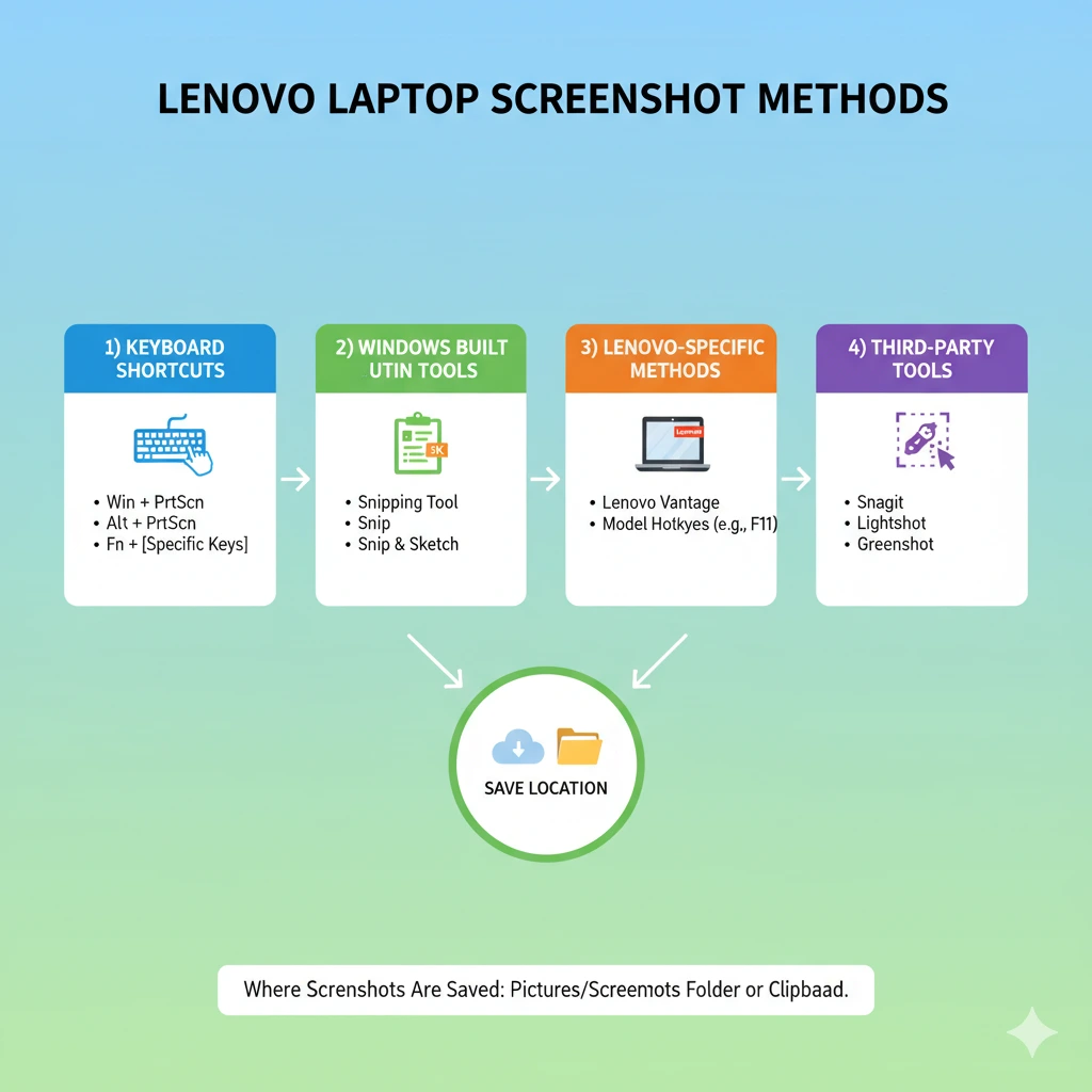 How to take a screenshot on a lenovo laptop