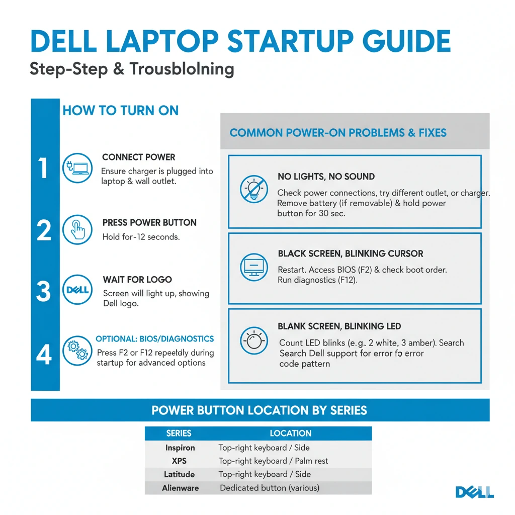 How to turn on dell laptop (1)