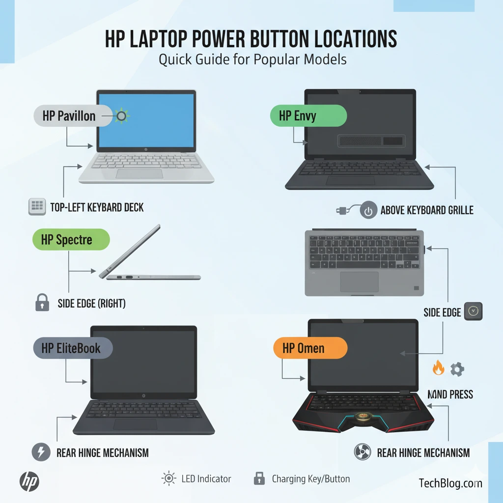 Hp laptop power button
