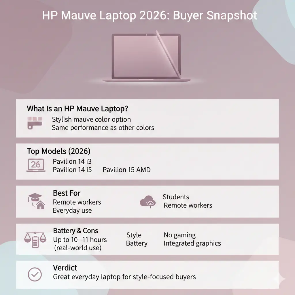 Hp mauve laptop