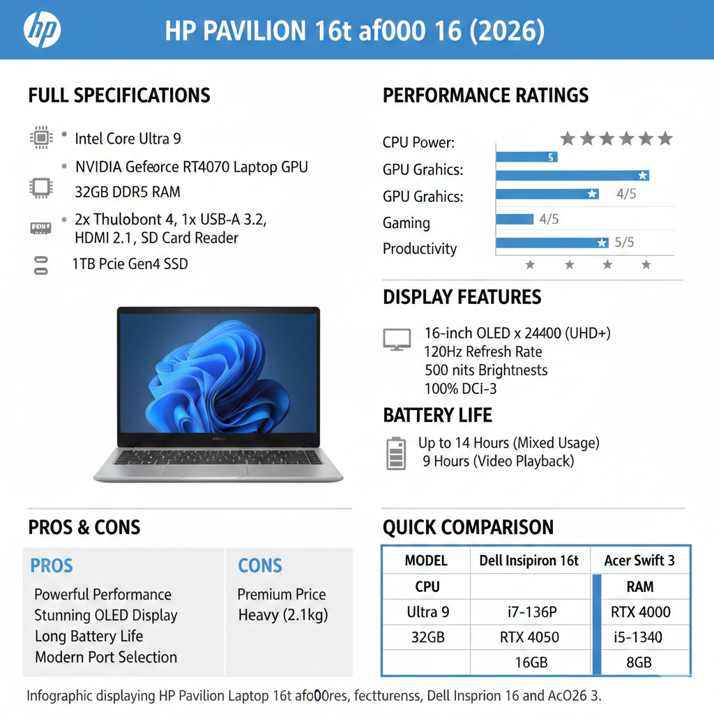 Hp pavilion laptop 16t af000 16