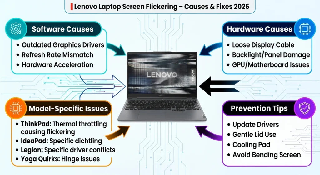 Lenovo screen flickering laptop