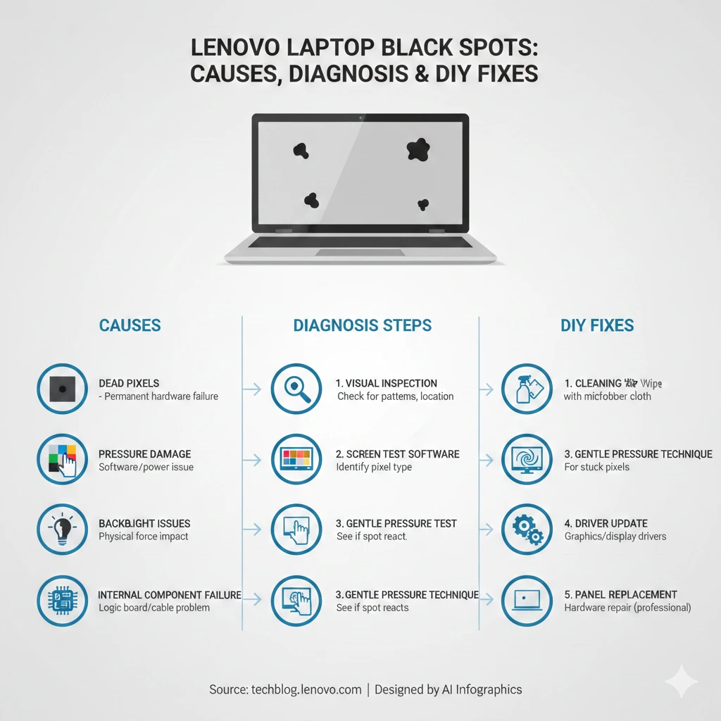 black spot on laptop screen lenovo