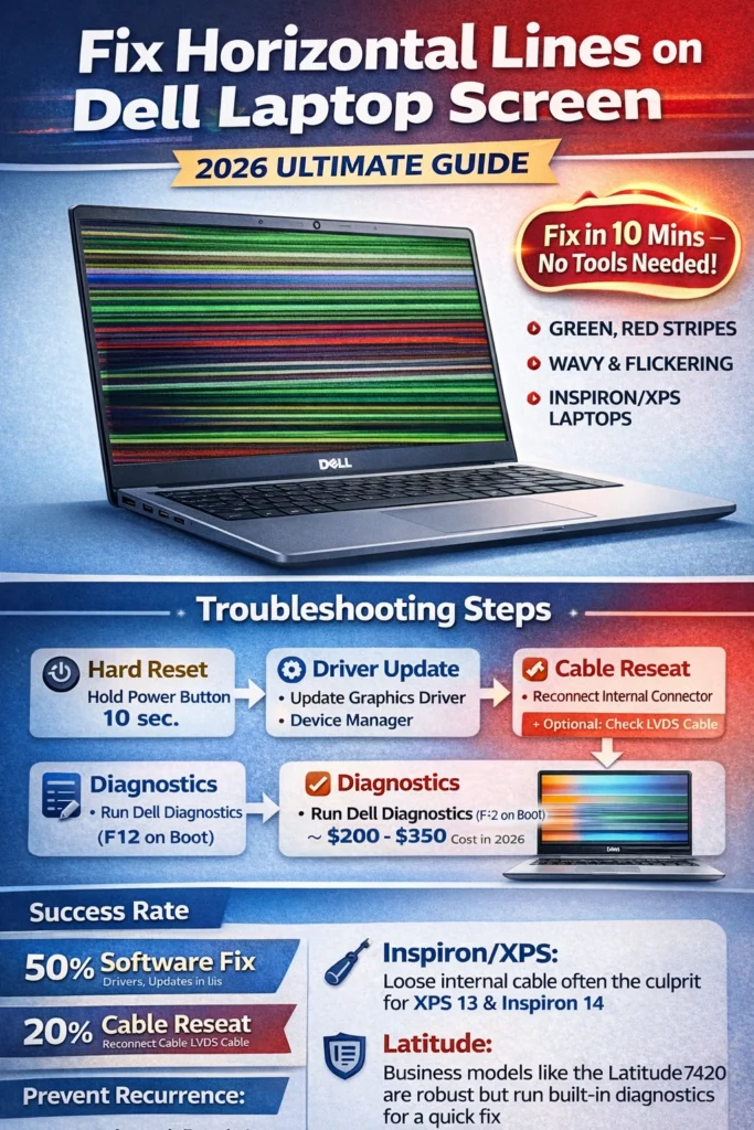Horizontal lines on laptop screen dell (2)