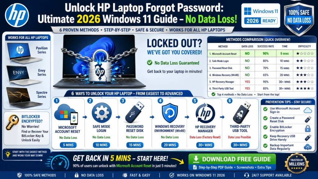 How to unlock hp laptop