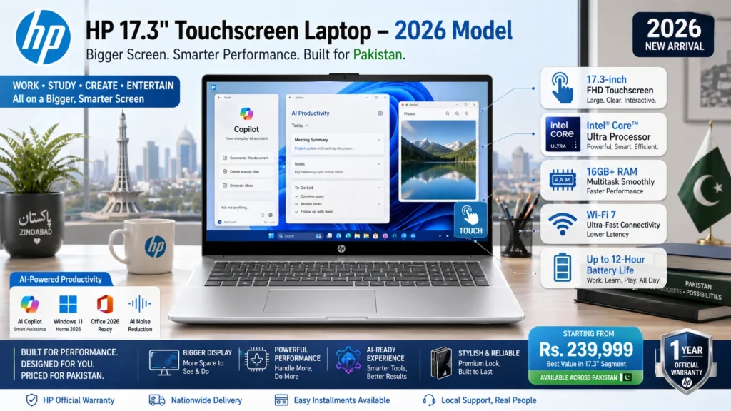 Hp 17.3 touchscreen laptop