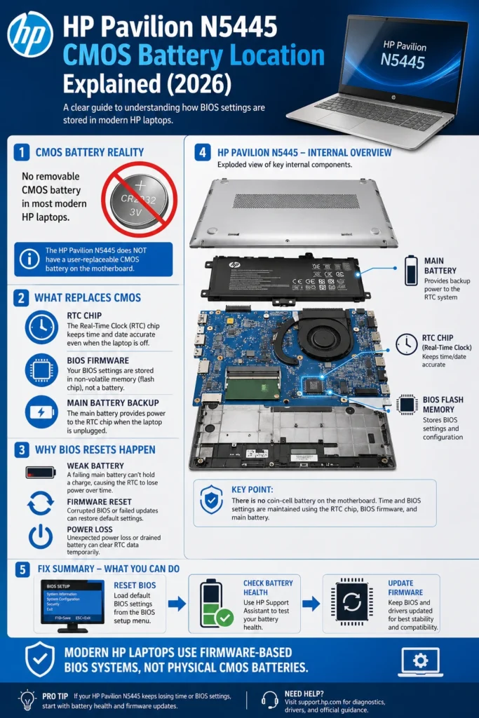 Hp pavilion n5445 laptop cmos battery location (2)