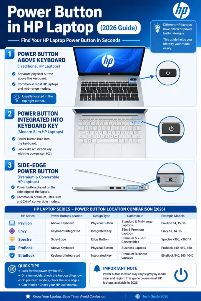 Power button in hp laptop