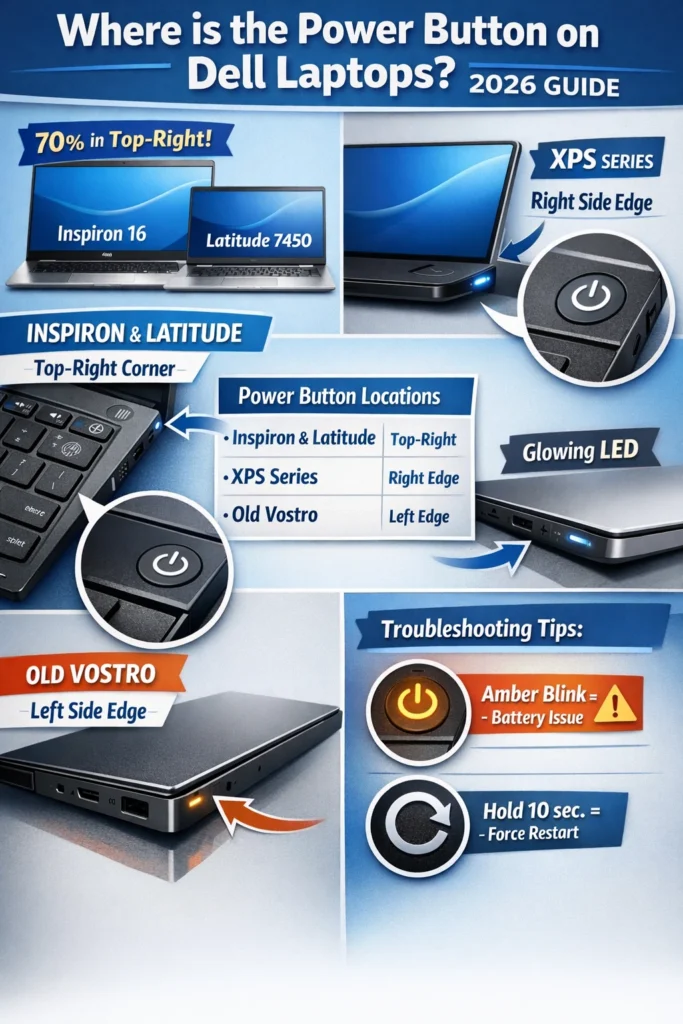 Where is the power button on a dell laptop (2)