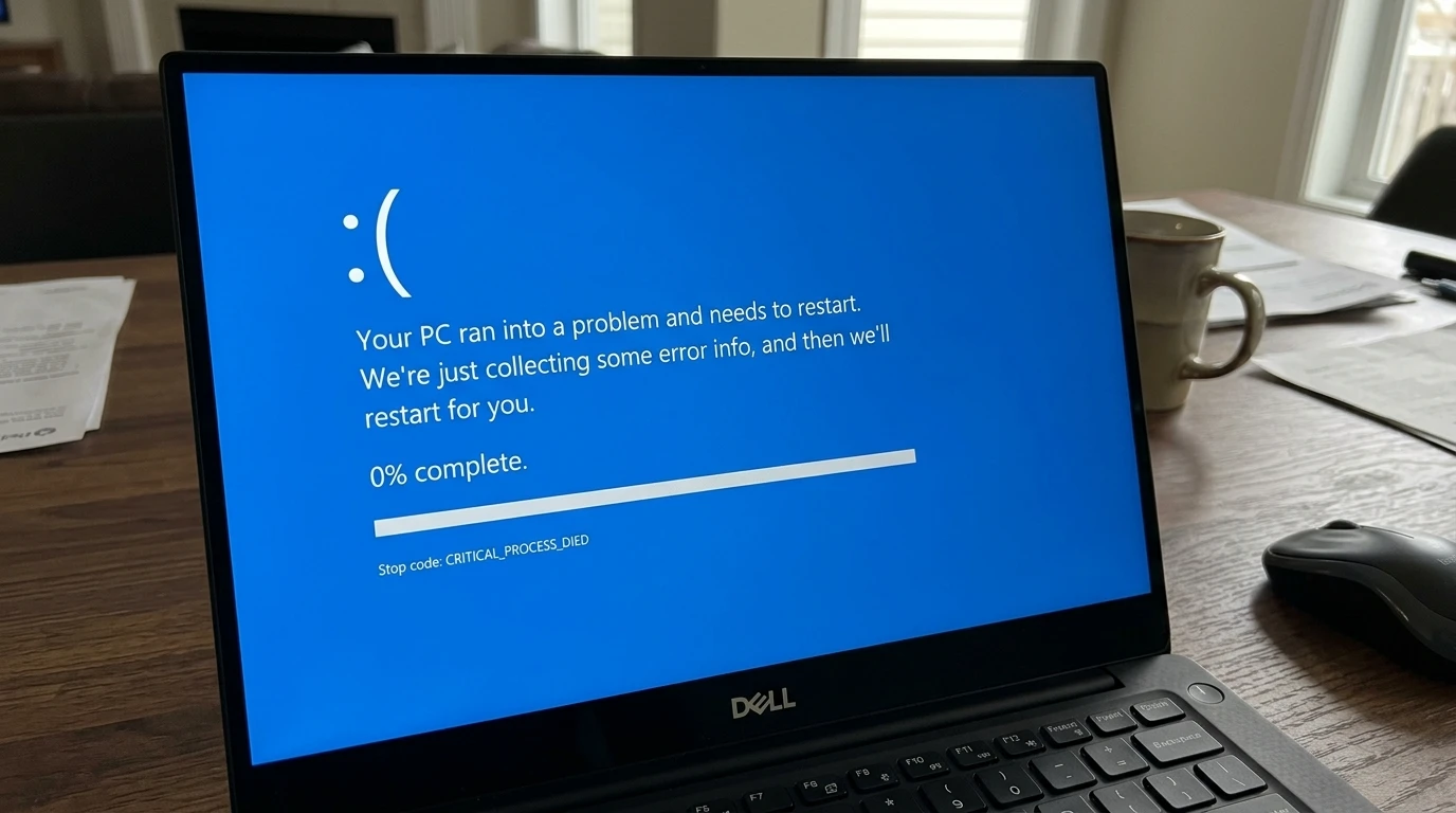 Dell laptop blue screen of death