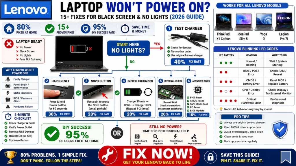 lenovo laptop will not power on (2)